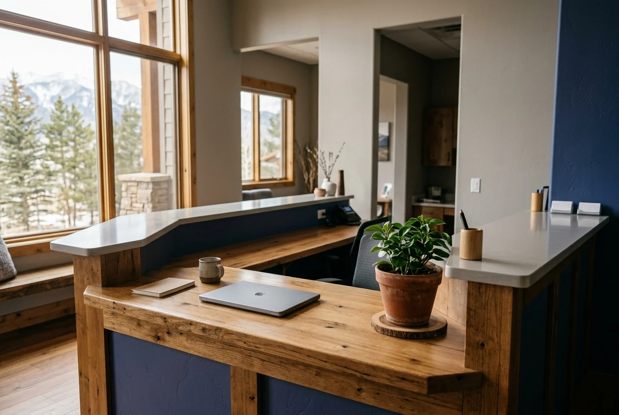 The reception desk